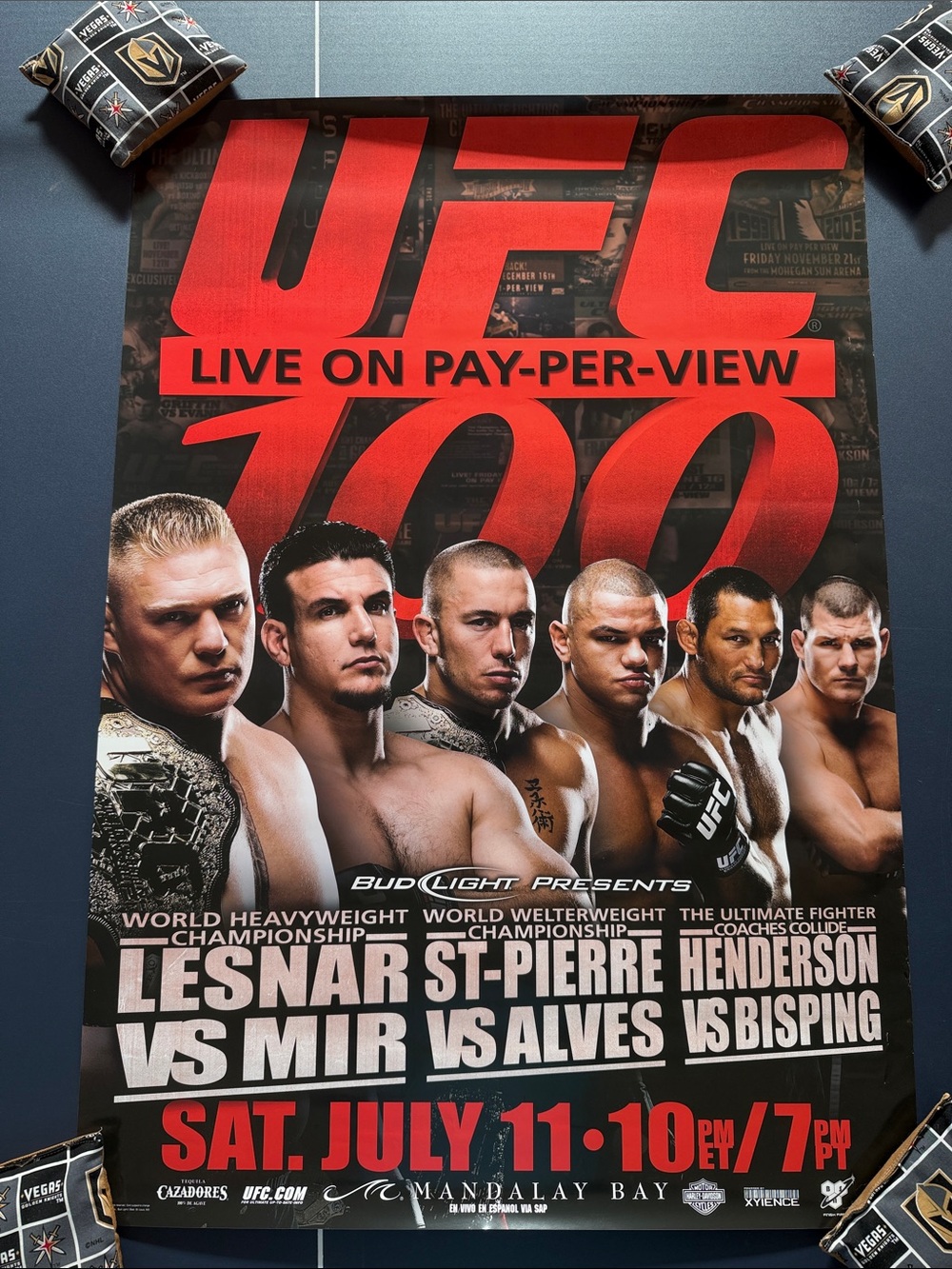 UFC 100 Red and Black Fight  Poster